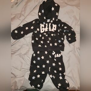 babyGap Vintage Soft Logo Zip Hoodie and logo joggers set 6-12mo